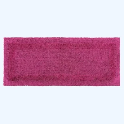Image of HOMESCAPES Long Bath Mat, Runner, Luxury 1600gsm Extra Soft 100% Cotton, Reversible Bathroom Mats Non Slip, Washable, Super Absorbent, Quick Dry, Raspberry Pink Large Rug, 40 x 100 cm