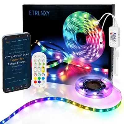 Image of RGBIC LED Strip 2.5 m Dreamcolor TV Backlight for 32 to 55 Inch TVs Smart Backlight, App and Remote Control, Sync with Music, USB Built in IC Lighting Decoration Party