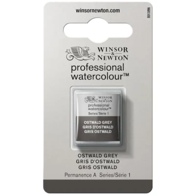 Image of Winsor &amp; Newton 0101428 Professional Watercolour Ostwald Grey, 1/2 Nap, Paint, Vibrant Colours in Artist Quality, High Colour Shine and Clarity, Lightfast