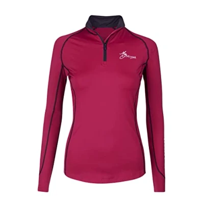 Image of LeMieux My Base Layer in Mulberry with Thermal Regulating Fabric, Flat Lock Stitching Soft Seams &amp; 360 Degree Stretch UK 12