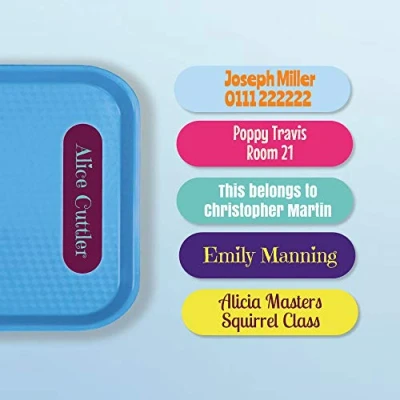 Image of Personalised Stick On Waterproof/Dishwasher Proof (Equipment) Name Labels (NOT for Clothes)