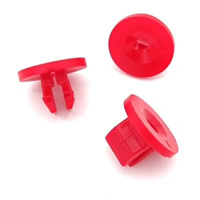 Image of VVO Fasteners Red Plastic Engine Undertray Screw Grommets for Ford B Max, C EcoSport, Escort, Fiesta, Focus, Kuga, Mondeo, Transit/Tourneo Connect, Courier, (Pack of 10)