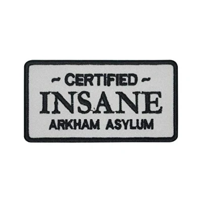 Image of Certified Insane Movie Patch Iron On Sew Embroidery Badge Cartoon