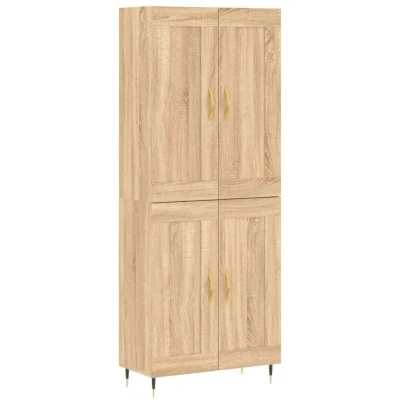 Image of Highboard Sonoma Oak 69.5x34x180 cm Engineered Wood vidaXL