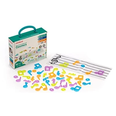 Image of MINILAND 97901 Translucent Musical COUNTERS, Multicoloured