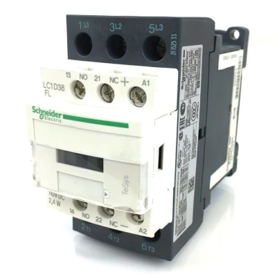 Image of Schneider LC1D38F7 Contactor 18.5 / 38 kW 110V AC Volt 3 N/O Poles With 1 &amp; N/C Contact Configuration