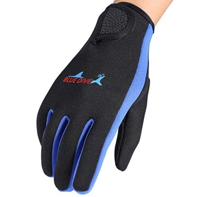 Image of Diving Gloves, 1Pair Wetsuit Gloves 3Colors Five Finger for Diving, Snorkeling, Kayaking, Surfing and All Water Activities(M dark blue)