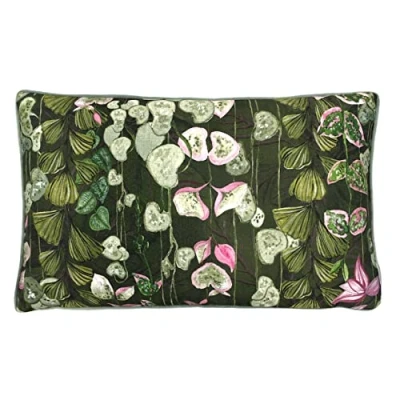 Image of Paoletti Veadeiros Botanical Feather Filled Cushion Pink Polycotton One Size