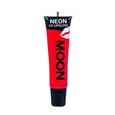Image of Moon Glow Neon UV Lip Gloss 15ml Red Strawberry Scented and glows brightly under UV!