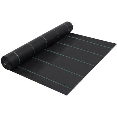 Image of vidaXL Weed &amp; Root Control Mat Black 2x10 m PP