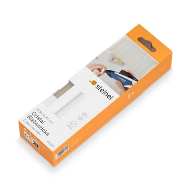 Image of Steinel Cristal glue sticks 7 mm, 40 sticks, 240g, transparent hot melt adhesive for barely visible joints