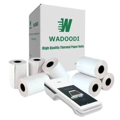 Image of Premium Thermal Paper Till Receipt Rolls 57x40mm for POS, EPOS,PDQ Credit Card Machine (500)