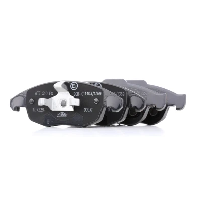 Image of LD7229 Brake pad set ATE Ceramic 13.0470 7229.2 not prepared for wear indicator, excl. warning contact CITROËN: DS4 Hatchback, C4 I Grand Picasso