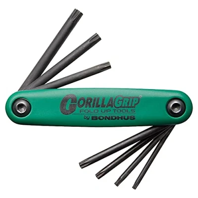 Image of BONDHUS, GORILLAGRIP HEX FOLD UP Security TORX Keys 7PC Tx7 Tx25, 12636