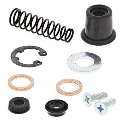 Image of New All Balls Racing Motorcycle Front Master Cylinder Rebuild Kit Compatible With/Replacement For Honda Cb300F 15 16, Comes with 2 cup seals, 3 washers, a boot, spring, screws, and snap ring