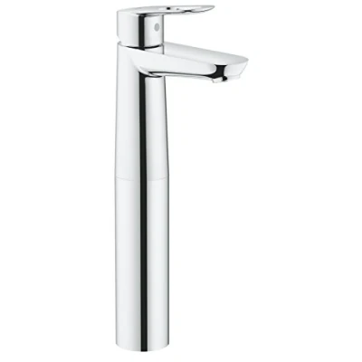 Image of GROHE Bauloop Single Lever Basin Mixer Xl Size Water Saving Tap for Free Standing Basins, Chrome Finish 23764000
