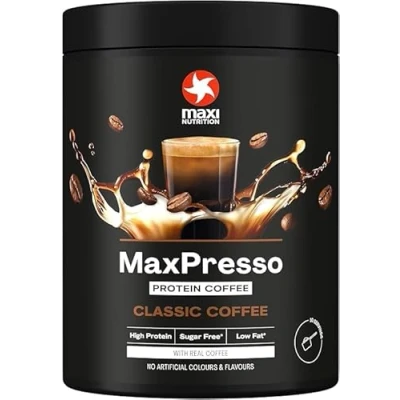 Image of MaxiNutrition MaxPresso Coffee Classic, Protein Coffee, Whey Powder, 22g per Serving, Sugar Free &amp; Low Fat, Mix Hot or Cold