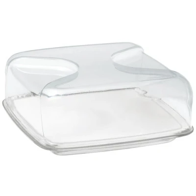 Image of Guzzini Gocce, Square Cheese Dish Set Transparent, 25,5 x h11,5 cm 27000000