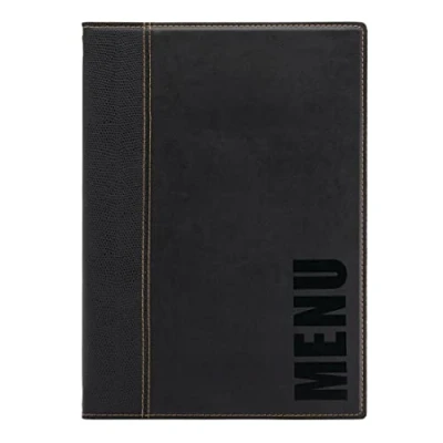 Image of Securit Trendy Range A4 Menu Holder with 1 Double Insert, Black