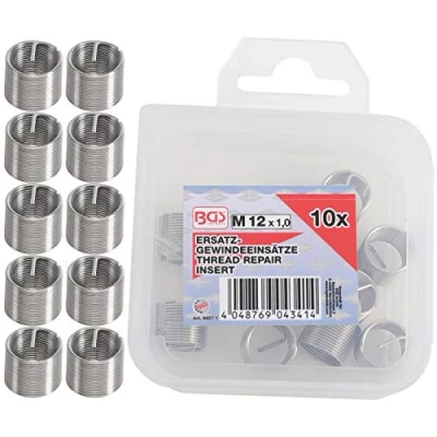 Image of BGS 9437 1 Replacement Thread Inserts M12 x 1.0 mm 10 pcs.