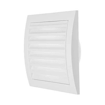 Image of White Exhaust Hood Vent 4&#039;&#039; Inch with Built in Pest Guard Screen, 100mm, Air Cover, HVAC Duct Cap