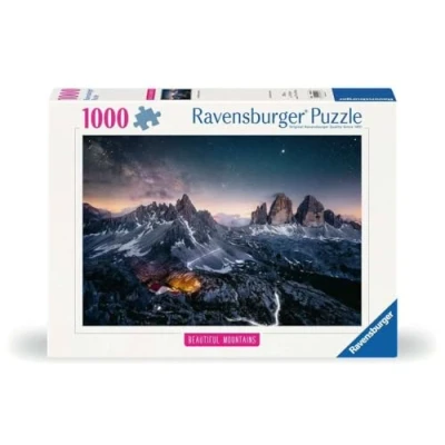 Image of Ravensburger 12000256 Three Peaks, Dolomites 1000 pieces jigsaw Puzzle for adults and kids age 14 years up, nature puzzle, landscape