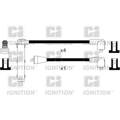 Image of GHT252, GHT261 Ignition Lead Set QUINTON HAZELL XC101 CI ROVER: 200 Hatchback, 400 Saloon, 100 / Metro Hatchback