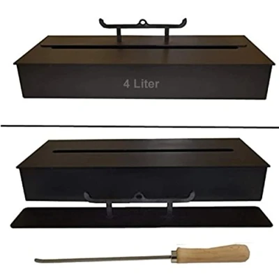 Image of Ethanolburner Black for Gel and Ethanol fireplaces Select from 1/2/3/4/5 liters (4 Liters)