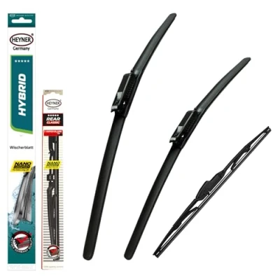 Image of Heyner Wiper Blades Fits: Peugeot 407 SW Estate 2004 2011 Full Set Hybrid Wipers HH2828SL12HRC