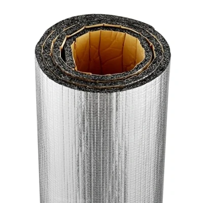 Image of VEVOR Reflective Insulation Roll, XPE Foam Core Radiant Barrier, 10.3 mm 40 in x 5 ft, Aluminum Foil Heat Shield, Thermal Roll for Garage Door Window RV Roof