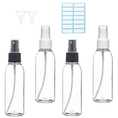 Image of ILLUVA 100ml Small Spray Bottle Empty Clear Fine Mist Bottles Plastic Travel Atomiser Set Refillable Liquid Containers for Make up Cosmetic Hair