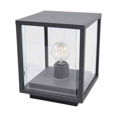 Image of Outdoor Lights &#039;Annalea&#039; (Modern) in Black Made of Aluminium (1 Light Source, E27) from Lucande Pillar Lights, Garden Light, Path Bollard lamp,