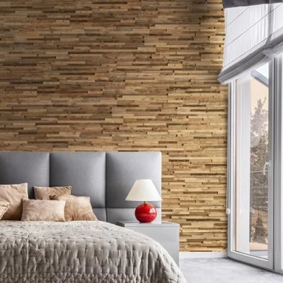 Image of Wall cladding made of reclaimed Wood Natural vintage panels decoration by Wooden Design model A priori (1m2)