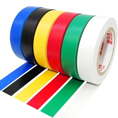 Image of Maveek Electrical Tape 0.6 Inch 15M Insulation Tape, 50 Feet, 6 Pack (6 Rolls Colors)
