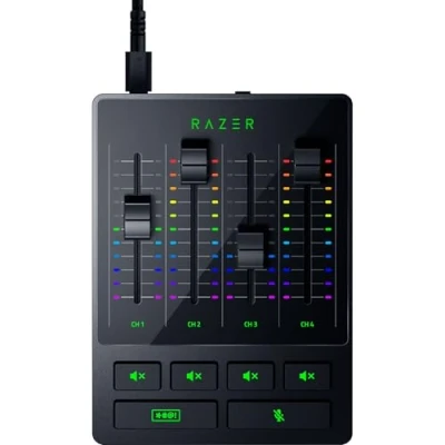 Image of Razer Audio Mixer (Analog Mixer, 4 channel Interface with Mute Buttons, XLR Input Preamp, Plug and Play), Black, RZ19 03860100 R3M1