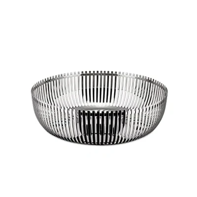 Image of Alessi PCH02/23 Design Perforated Kitchen Basket, 18/10 Polished Stainless Steel, 23 cm