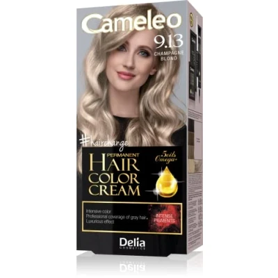 Image of Cameleo Permanent Hair Colour Cream Champagne Blonde Intensive Color &amp; Protection 5 Oils + Omega Plus Acids Professional, Luxurious Dye Full Kit