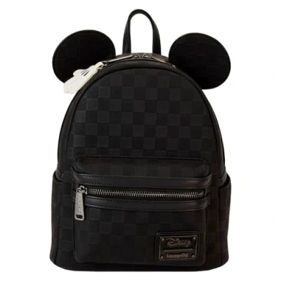 Image of Loungefly Mickey Mouse Checkered Texture Mini Backpack