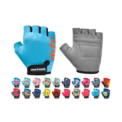 Image of meteor Kid Cycling Gloves With Short Half Fingers Fastened Children Child Bike Safety Accessories Hand Protect
