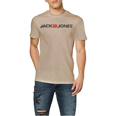Image of JACK &amp; JONES Men’s T Shirt, Beige (Crockery), XXL