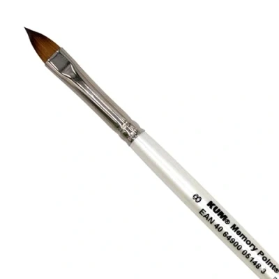 Image of KUM 514.01.11 Memory Point Brushes ct, Memtip Pin ct# 8, Cat Tongue Shape, 1 Item