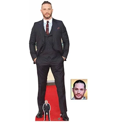 Image of Fan Pack Tom Hardy 2018 Blue Shirt Lifesize and Mini Cardboard Cutout/Standup Includes 8x10 Star Photo