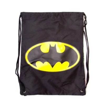 Image of Batman Double Sided Gym Bag with Classic Logo and Comic Strip