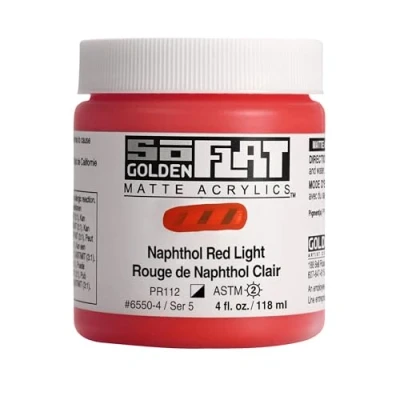 Image of Golden : SoFlat Matte Acrylic Paint 118ml Naphthol Red Light
