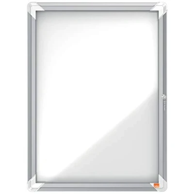 Image of Nobo Magnetic Lockable Notice Board 4 x A4, Premium Plus, White, 1902557