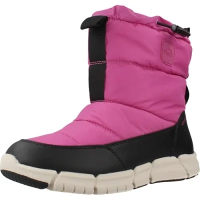 Image of Geox J FLEXYPER Girl B AB Snow Boot, Fuchsia/Black, 5 UK