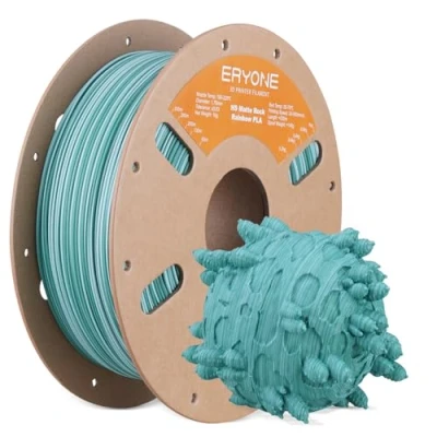 Image of ERYONE Matte Twist PLA Filament 1.75mm,3D Printer +/ 0.03mm, 1kg(2.2lbs)/Spool,Fast Color Change Multicolored Rainbow PLA, Rock Frosted Mint