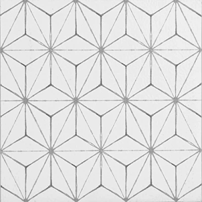 Image of WallPops FP2481 Kikko Peel &amp; Stick Floor Tiles, Whites Off Whites, Set of 10 Piece, 12 x inches
