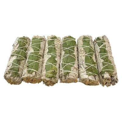 Image of Wholesale Smudge Sticks, White Sage and Peppermint 4&quot;, Pack of 6