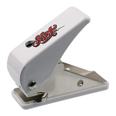 Image of Shot! Darts Flight Hole Punch Accessory Tool, Cuts 5 mm Width, Eliminates Pop Offs, Used with Aluminium Rings or Dart Shafts, Made in New Zealand, Steel and Soft Tip